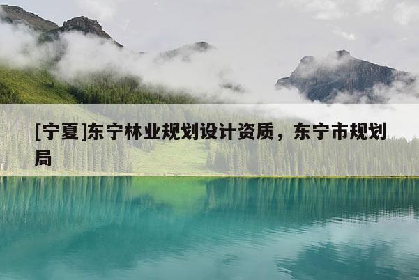 [寧夏]東寧林業規劃設計資質，東寧市規劃局