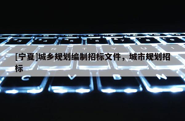 [寧夏]城鄉(xiāng)規(guī)劃編制招標(biāo)文件，城市規(guī)劃招標(biāo)