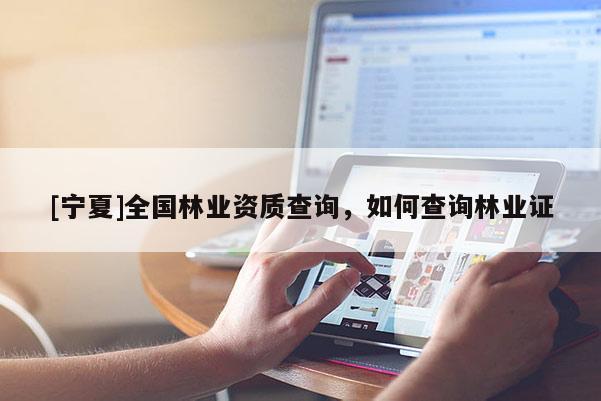 [寧夏]全國林業資質查詢，如何查詢林業證