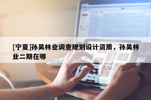 [寧夏]孫吳林業調查規劃設計資質，孫吳林業二期在哪