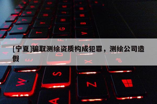 [寧夏]騙取測繪資質構成犯罪，測繪公司造假