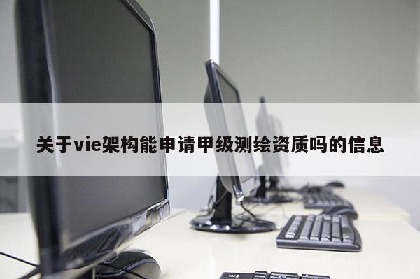 關于vie架構能申請甲級測繪資質嗎的信息