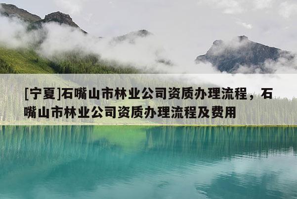 [寧夏]石嘴山市林業公司資質辦理流程，石嘴山市林業公司資質辦理流程及費用